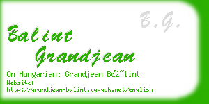 balint grandjean business card